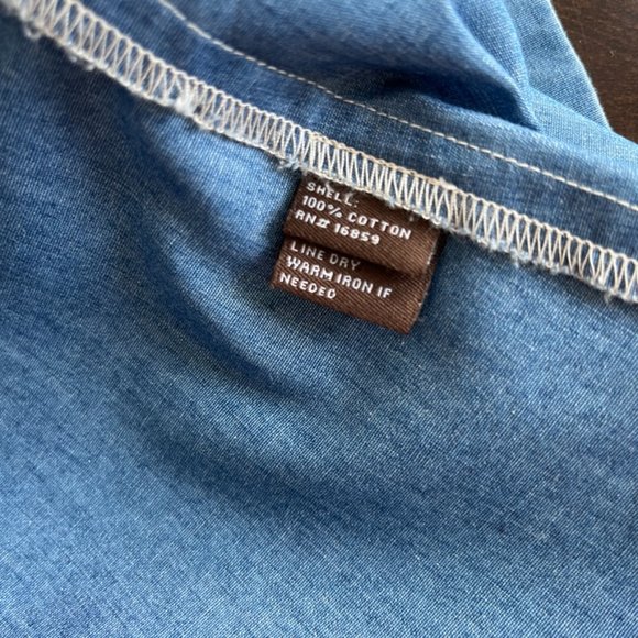 J. McLaughlin Chambray Button Front Long Sleeve Shirt - Picture 8 of 10